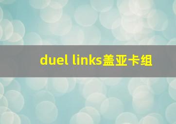 duel links盖亚卡组